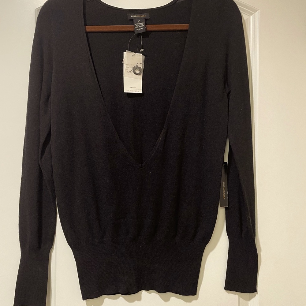NEW WITH TAGS BCBG Black Sweater